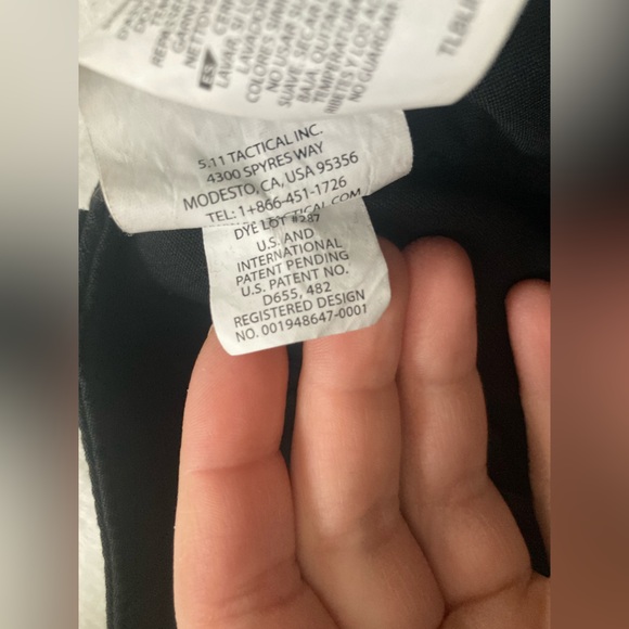 5.11 Tactical Pants Womens 12 Long 12L Black Cargo Utility Outdoor Workwear - Picture 8 of 9